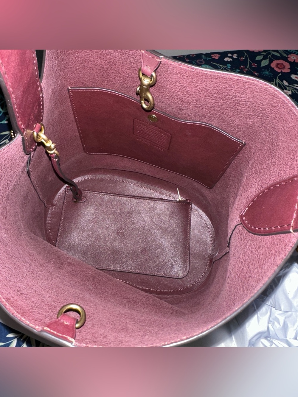 Coach Bleecker Merlot Bucket Bag - Picture 6 of 9